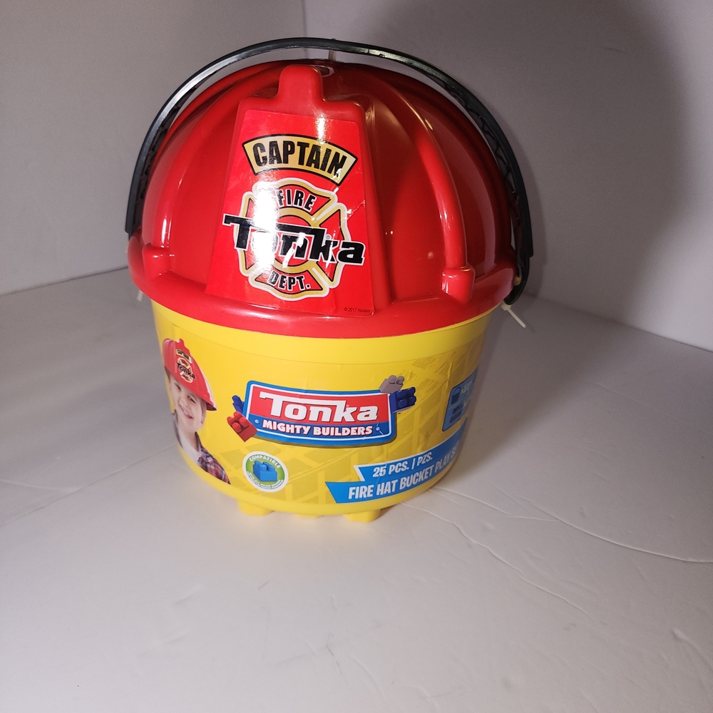 Tonka Mighty Builders Fire Hat Set - Red and Yellow